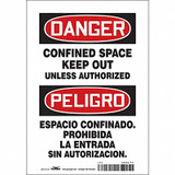 Condor Safety Sign,10 inx7 in,Vinyl 465L71