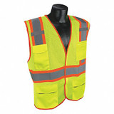 Condor High Visibility Vest,Yllw/Green,4XL/5XL 53YN60