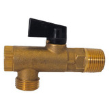 Speedaire Filter Ball Valve, 1/4 in MNPT Drain 13X540