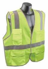 Condor High Visibility Vest,Yllw/Green,4XL/5XL  53YN12