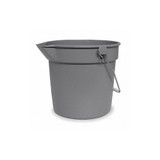 Tough Guy Bucket,2 1/2 gal,Gray  1ELJ8