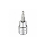 Westward Socket Bit, Steel, 3/8 in, TpSz 3/16 in 54TM44