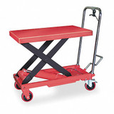 Dayton Scissor Lift Cart,1000 lb.,Steel,Fixed 6W803