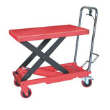 Dayton Scissor Lift Cart,1000 lb.,Steel,Fixed 6W803