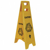 Tough Guy Floor Sign,Yellow,Polypropylene,37 in H 2LEA9