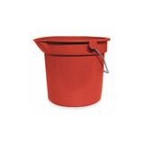 Tough Guy Bucket,2 1/2 gal,Red  1ELJ9