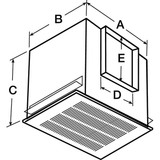 Dayton Ceiling Vnt,8In Duct Dia,Gal Steel,115 V 5AE75