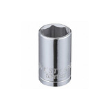 Westward Socket, Steel, Chrome, 9 mm 53YP92