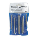 Westward Screw Extractor Set,5pc,HCS,Pouch 2RUR7