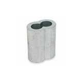 Dayton Wire Rope Oval Sleeve,3/16in,Almnm,PK 25 1DLD9