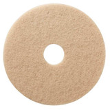 Tough Guy Burnishing Pad,20 in Dia,Tan,PK5 402V91