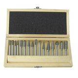 Westward Carbide Bur Set,Dbl Cut,1/4",16pcs 2LYT1