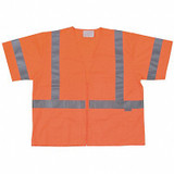 Condor High Visibility Vest,Class 3,L,Orange 1YAT4