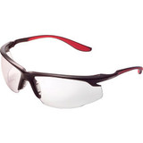 Global Industrial Sport Half Frame Safety Glasses Anti-Fog Clear Lens Red Frame