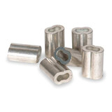 Dayton Wire Rope Oval Sleeve,3/8 in,Almnm,PK 25 1DLE3