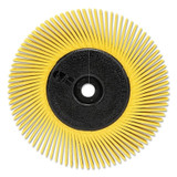 Radial Bristle Brush, 6 in d x 1/2 in W, Grit P80, Ceramic, 6000 RPM