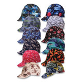 High Crown Welding Cap, Size 7-5/8, Assorted Prints, 4-Panel