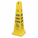 Rubbermaid Safety Cone,Yellow,HDPE,36 in H FG627600YEL