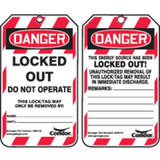 Condor Lockout Tag,3-1/4 in.Wx5-3/4 in. H,PK10 48RU16