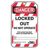 Condor Lockout Tag,3-1/4 in.Wx5-3/4 in. H,PK10 48RU16