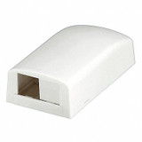 Panduit Surface Mount Box,Mini Com,2Port,White CBX2WH-AY