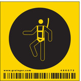 Condor Safety Sign,2 1/4 inx2 1/4 in,Vinyl 486C72