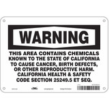 Condor Safety Sign,10" Wx7" H,0.055" Thickness 475V24