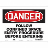Condor Safety Sign,10 inx14 in,Vinyl 465M55