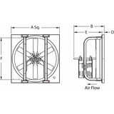 Dayton Supply Fan,48In Bl,Galv Steel,618 RPM 1WDC9