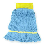 Tough Guy Wet Mop,Blue,Cotton 1TYU6