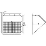 Dayton Weatherhood,24In Bld,Galv Steel,28 1/8In 1WBV9