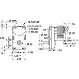 Dayton AC Gearmotor,Open,4 RPM,115VAC,130 in-lb 1LNF7