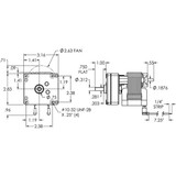 Dayton AC Gearmotor,Open,1.1RPM,115VAC,100in-lb 1MBG3