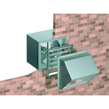 Dayton Wall Housing,16In Bl,Galv Steel,20 1/4In 3FKF5