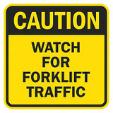 Lyle Rflctv Lift Truck Caut Sign,18x18in,Alum  T1-1378-EG_18x18