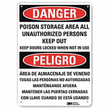 Lyle Danger Sign,14 inx10 in,Aluminum  U1-1053-NA_10x14