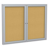 Ghent Enclosed Bulletin Board,Cork,60x36 In. PA23660K