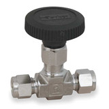 Parker Needle Valve,Straight,316 SS,1/4 In. 4A-V4LN-SS