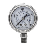 Pic Gauges Pressure Gauge,Nominal 1-1/2" Dial PRO-301D-158I-01