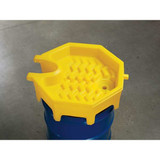 Ultratech Drum Funnel,Yellow,Polyethylene,NPT 497