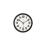 Chicago Lighthouse Bold Quartz Contract Clock 13-3/4"" Black