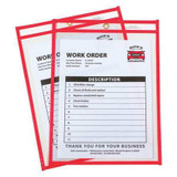 C-Line Products Shop Ticket Holder,Red,9 x 12",PK15 43914