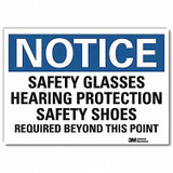 Lyle Notice Sign,7 in x 10 in,Rflct Sheeting U5-1498-RD_10X7