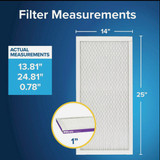 Filtrete High Performance Air Filter, 1500 MPR, 14 In. x 25 In. x 1 In. 2004-4 491969