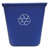 Tough Guy Desk Recycling Container,Bl,10-1/4 gal. 4UAU6