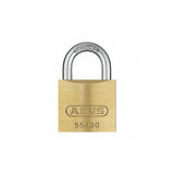 Abus Keyed Padlock, 53/64 in,Rectangle,Gold  55/40 KD