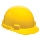 SmoothDome Slotted Hard Hat Cap Style, 4-Point Fast-Trac III, Yellow