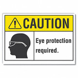 Lyle Eye Caution Rflctv Label,3.5inx5in LCU3-0110-RD_5x3.5