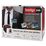 Badgy ID Card Printer,30 mil,7-7-8 in. W B22U0000RS