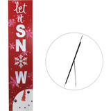 Alpine 1 In. W. x 42 In. H. x 8 In. L. Let It Snow Porch Greeter Sign with Easel